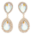 Drops - Vintage Double Crystal Gold Chandelier Drop