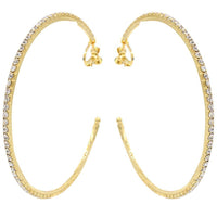 Hoops - Classic Traditional Crystal Gold Hoop