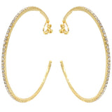 Hoops - Classic Traditional Crystal Gold Hoop