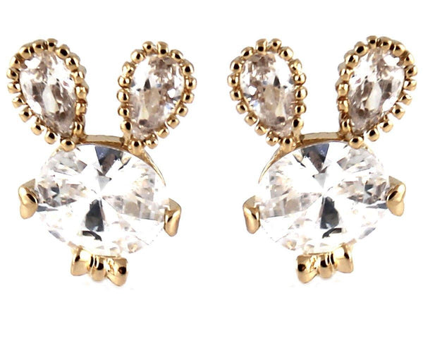 Studs - Blanc Crystal Bunny Stud