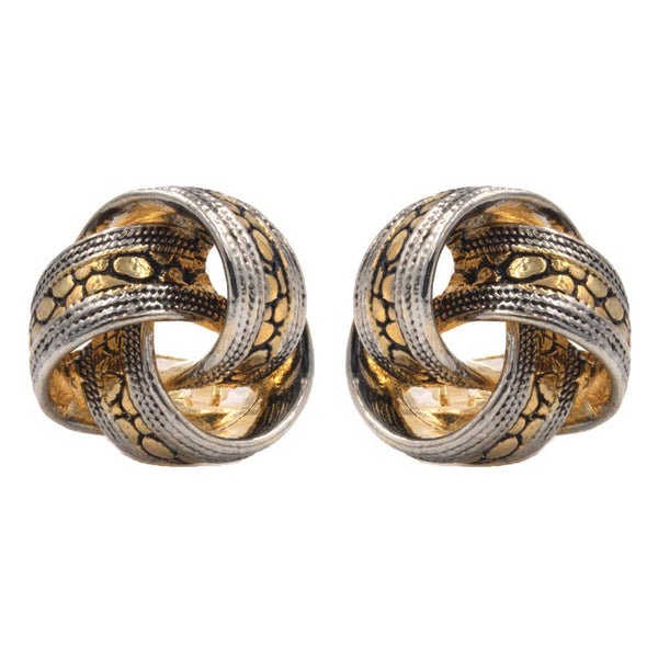 Studs - Classic Gold/Silver Celtic Design Love Knot Stud