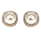 Studs - Classic Round Swarovski Crystal Pearl Stud