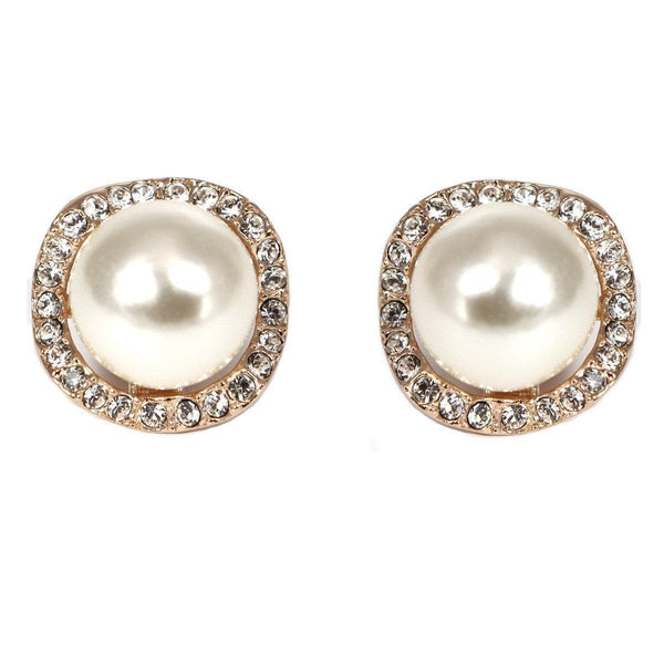 Studs - Classic Round Swarovski Crystal Pearl Stud