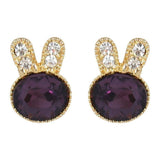 Studs - Colored Crystal Bunny Stud