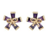Studs - Colored Starred Bow Stud