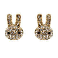 Studs - Gold Crystal Bunny Stud