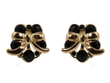 Studs - Gold Garland Crystal Bow Stud