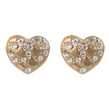 Studs - Studded Heart Swarovski Crystal Element Stud