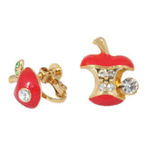 Studs - Swarovski Crystal Apple Eaten Stud Set